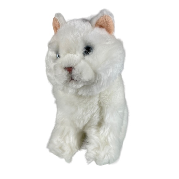 Webkins Signature Persian White Cat Gold Patch Vintage Ganz Plush Kitty No Code - Picture 11 of 16